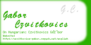 gabor czvitkovics business card